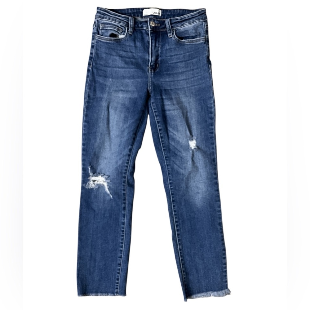 Vervet Straight Leg Jeans with Classic Indigo Wash EUC